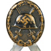 3rd Reich wound badge in black, 1939. Early type.